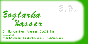 boglarka wasser business card